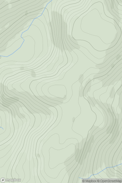 Thumbnail image for Meall Dearg South Top [Loch Linnhe to Loch Etive] showing contour plot for surrounding peak